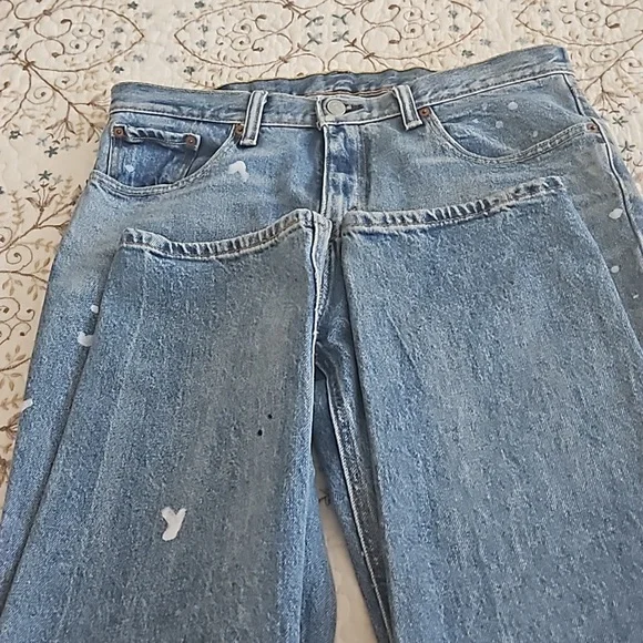 4X💠HP💠541 Levi's Original Paint Spot Jeans 31x30 - Picture 3 of 12